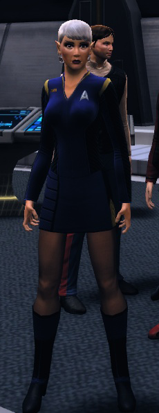 First is a very nicely colored costume utilizing purple, black, and gold. When I first spotted this costume on Starbase 39, I thought, &quot;Wow, that is very nice looking.&quot; Then I noticed how the skirt and boots absolutely do not match the top, and thought, &quot;Wow, that is a bad costume!&quot; Moral of the story: Don't mix costume packs unless they're designed to go well together!
