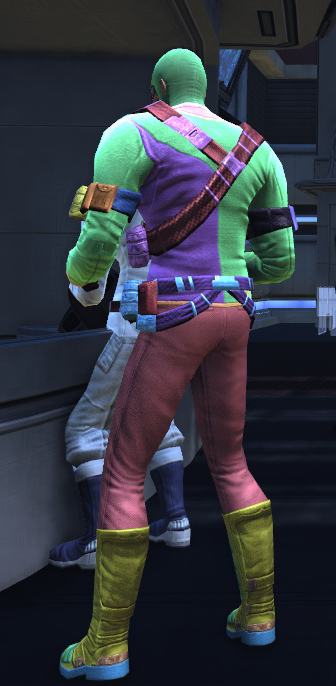 Pastels are great colors, at least on Easter eggs. Don't go dancing around Starfleet Academy dressed like a jester. Unless you've managed to get your entire fleet to join you (unlikely), it's just not funny.