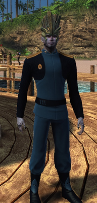 The Bajoran Militia... Should not be wearing blue uniforms!