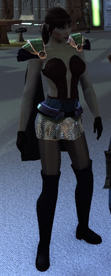 Another Romulan warrior wearing a &quot;game show&quot; skirt.